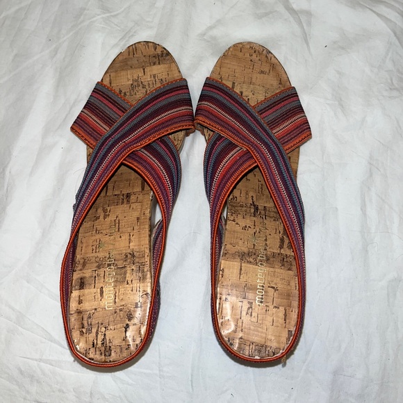 Montego Bay Club stretchy wedge heel sandals - Picture 2 of 2